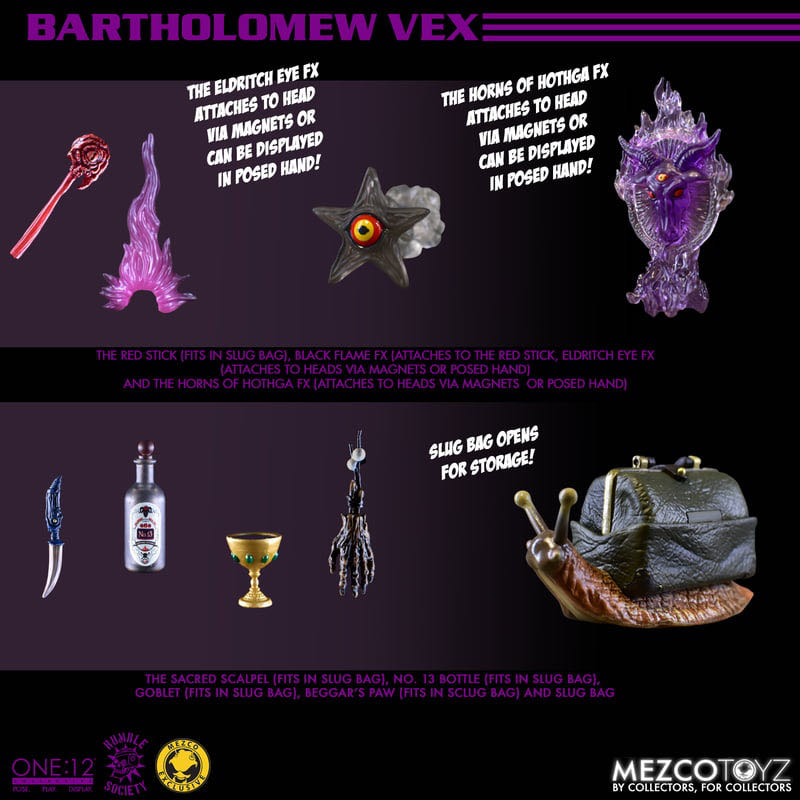 Mezco One:12 Bartholomew Vex - Mezco Toys (One:12 Collective - Rumble Society) action figure collectible [Barcode 696198100464] - Main Image 3