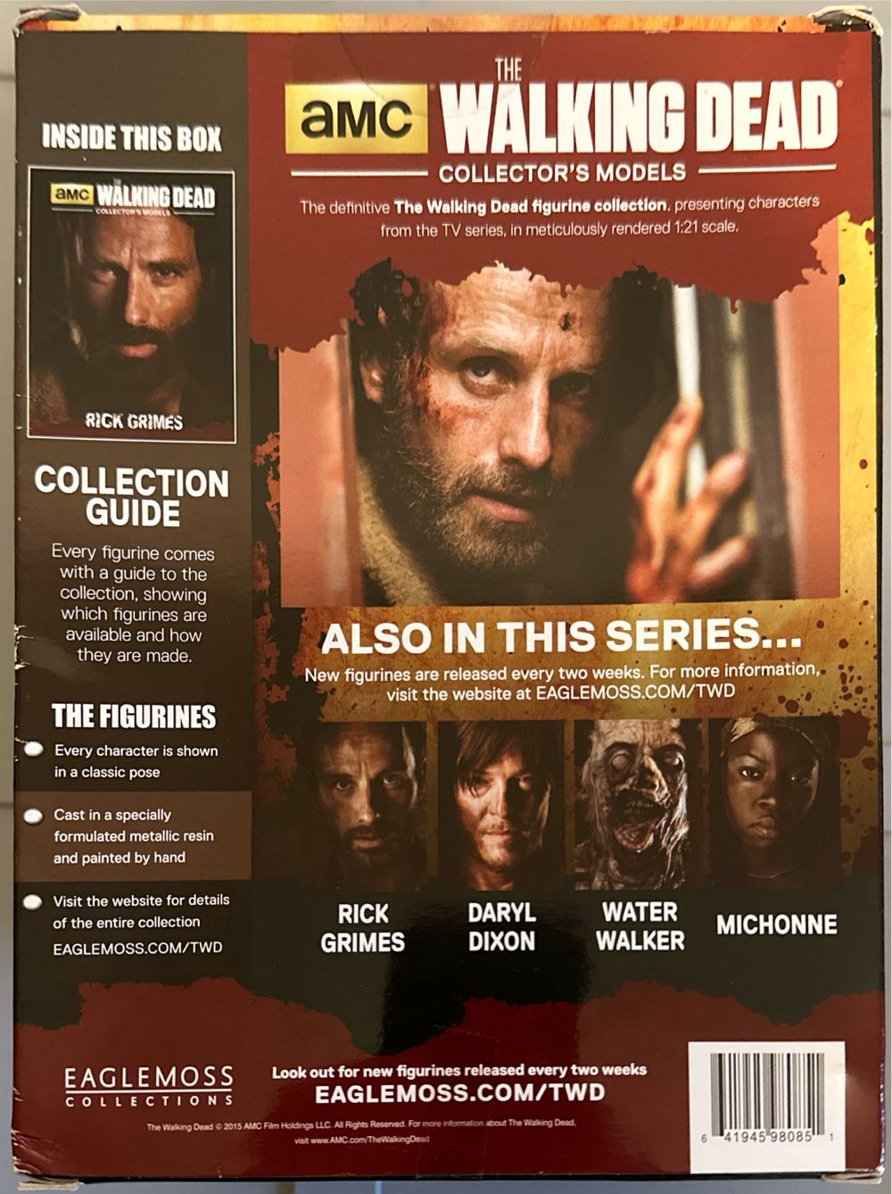 Amc The Walking Dead Eaglemoss Collectors 4” Models Rick Grimes - Eaglemoss Collections (The Walking Dead) action figure collectible [Barcode 641945980851] - Main Image 2