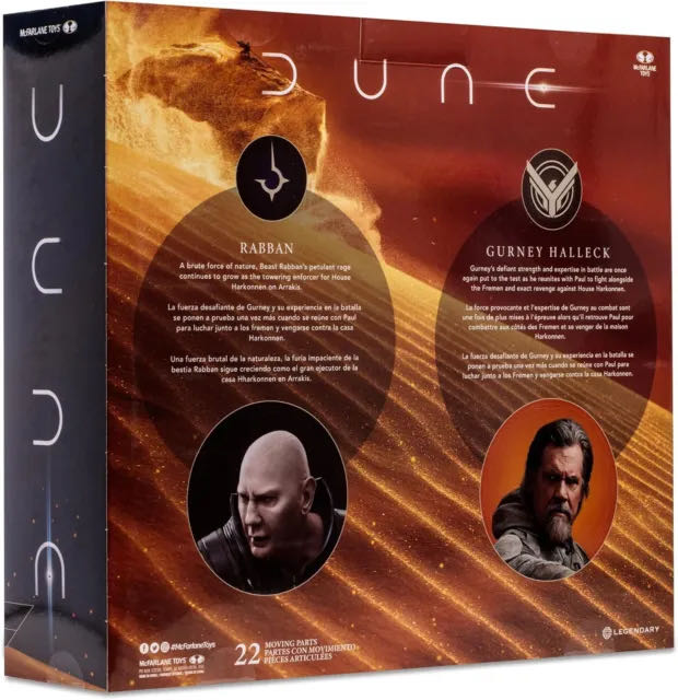 Gurney Halleck and Rabban (the Beast) Harkonnen - Dune - Part Two - McFarlane Toys (Dune) action figure collectible [Barcode 787926106770] - Main Image 2
