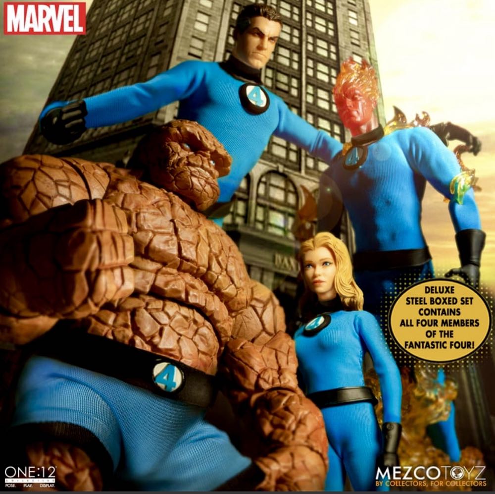 Fantastic Four Deluxe Steel Boxed Set - Mezco Toyz, LLC (Fantastic Four) action figure collectible [Barcode 696198776003] - Main Image 3
