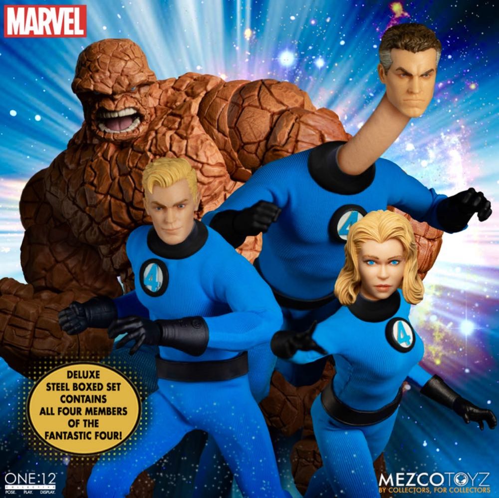 Fantastic Four Deluxe Steel Boxed Set - Mezco Toyz, LLC (Fantastic Four) action figure collectible [Barcode 696198776003] - Main Image 4