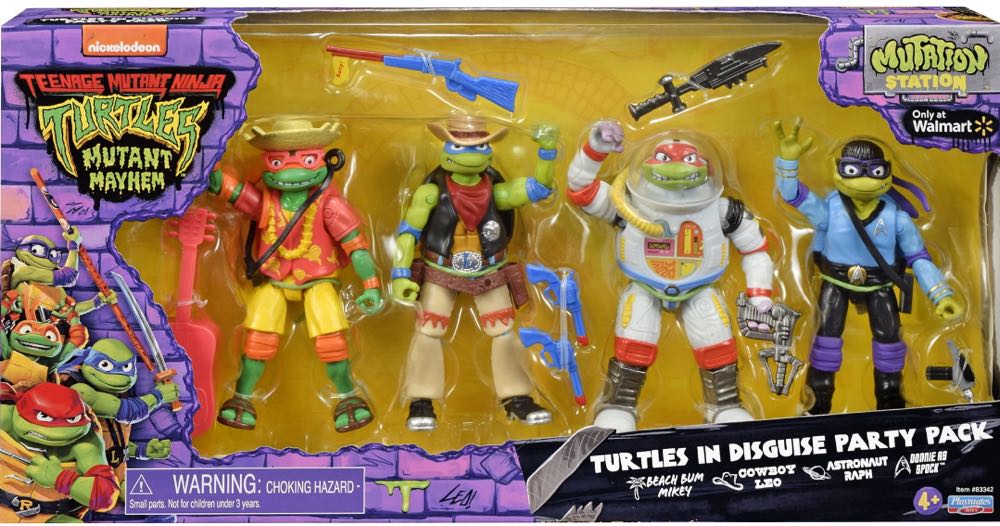TMNT: Mutant Mayhem - Turtles In Disguise Party Pack - Playmates Toys (Teenage Mutant Ninja Turtles) action figure collectible - Main Image 2