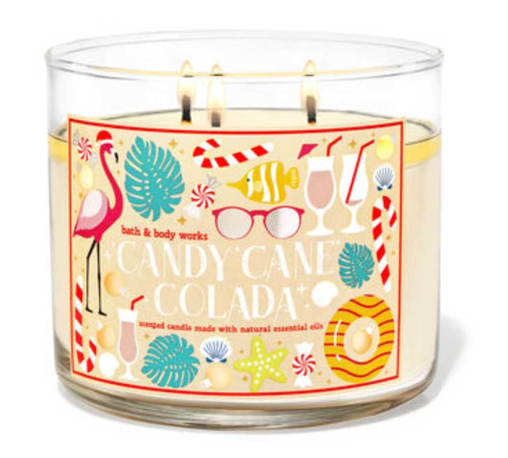 CANDLE: Christmas Bath & Bodyworks Candy Cane Colada 2023 - Bath & Bodyworks Candle (Christmas Candles) action figure collectible [Barcode 667559116684] - Main Image 4
