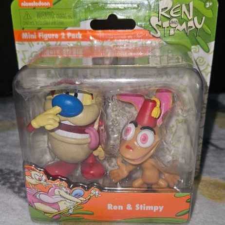 Ren & Stimpy Mini Figure 2-Pack - Just Play (Nickelodeon) action figure collectible [Barcode 886144467370] - Main Image 2