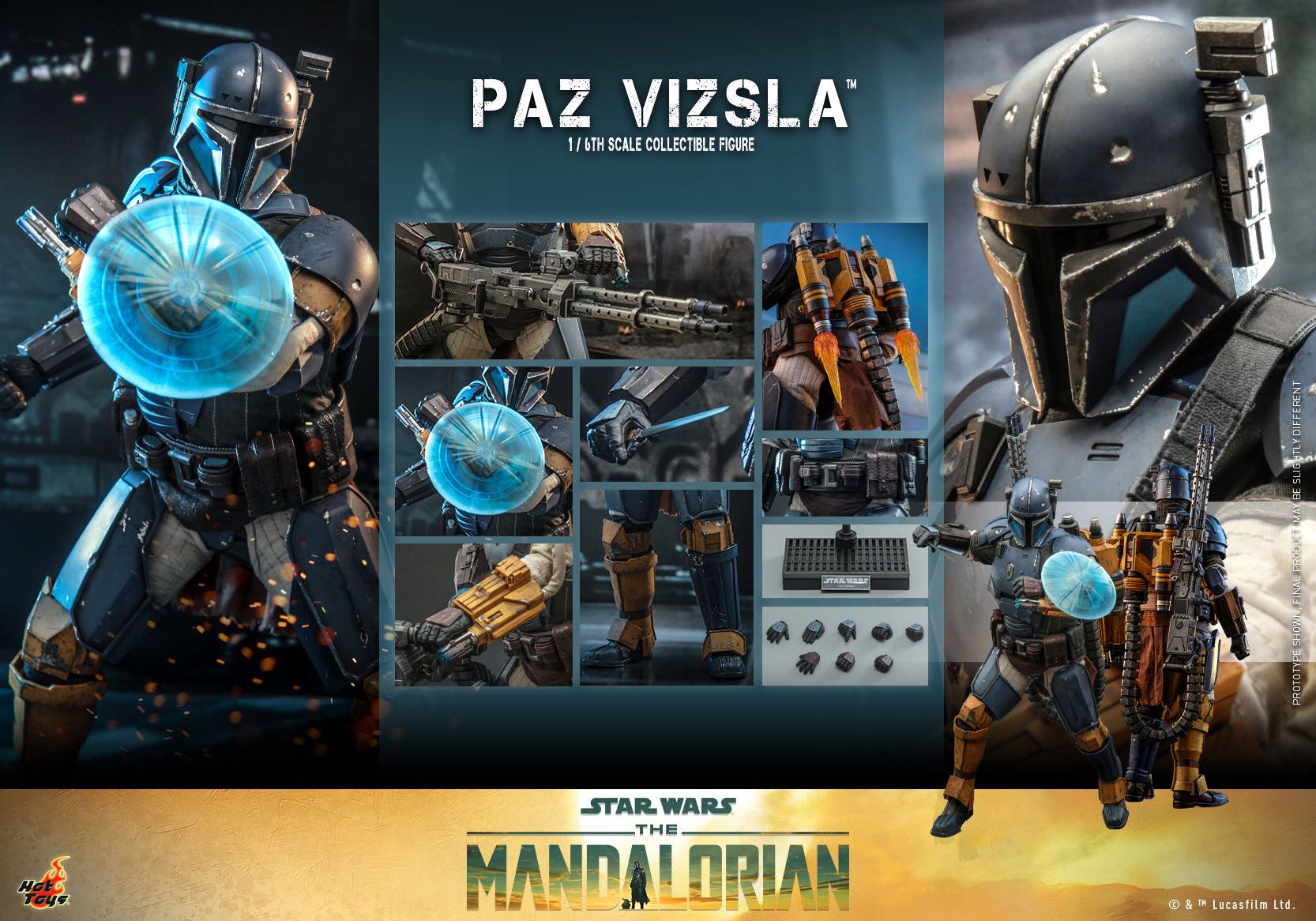 Paz Vizsla - Hot Toys (The Mandalorian) action figure collectible [Barcode 4895228613561] - Main Image 10