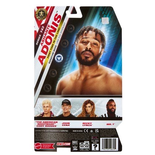 Ashante “Thee” Adonis - Basic Series 143 - Mattel Wwe (WWE) action figure collectible [Barcode 194735198795] - Main Image 2