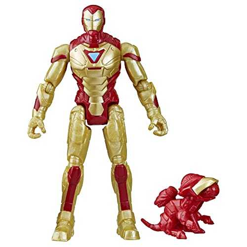 Marvel Mech Strike Mechasaurs Iron Man Action Figure 4-inch With Weapon Accessory Toys For Kids Ages 4 And Up Medium  action figure collectible [Barcode 5010996174581] - Main Image 1