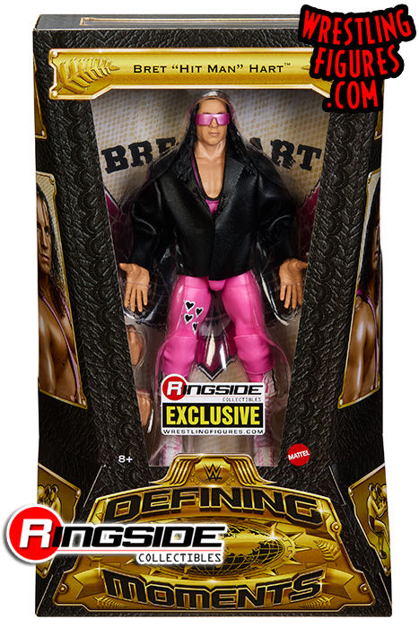 Bret “Hit Man” Hart - Mattel (WWE Ringside Exclusive Defining Moments) action figure collectible - Main Image 1