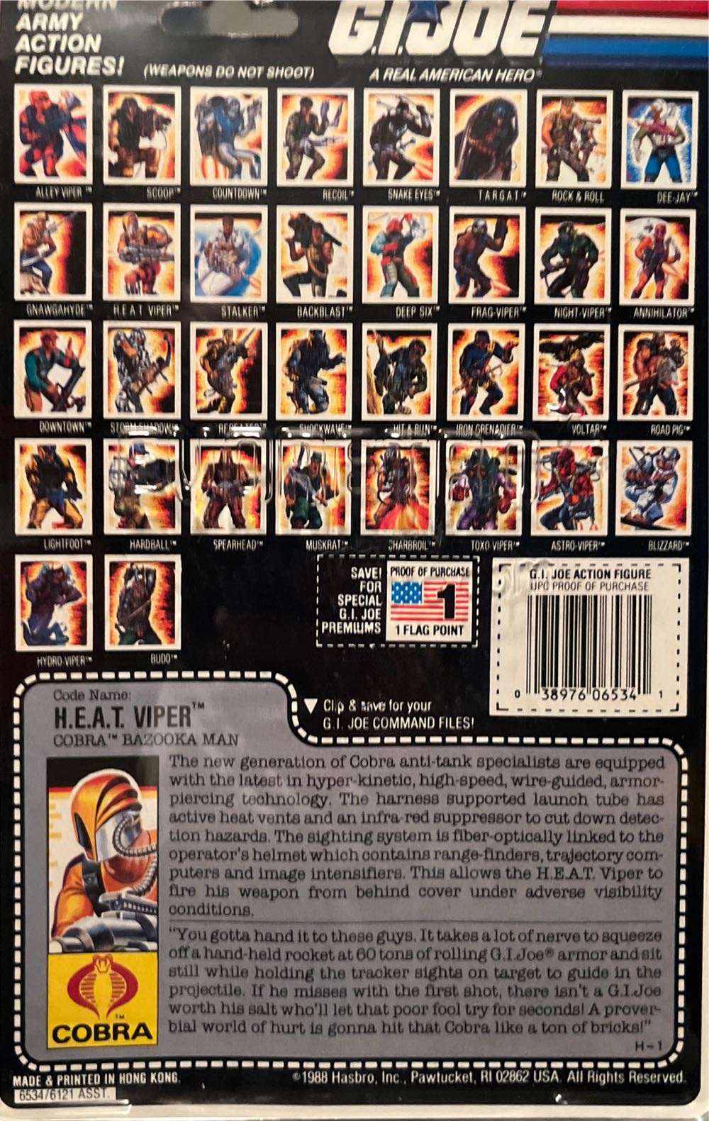 H.E.A.T. Viper (Cobra Bazooka Man) - Hasbro (G.I. Joe) action figure collectible [Barcode 038976065341] - Main Image 2