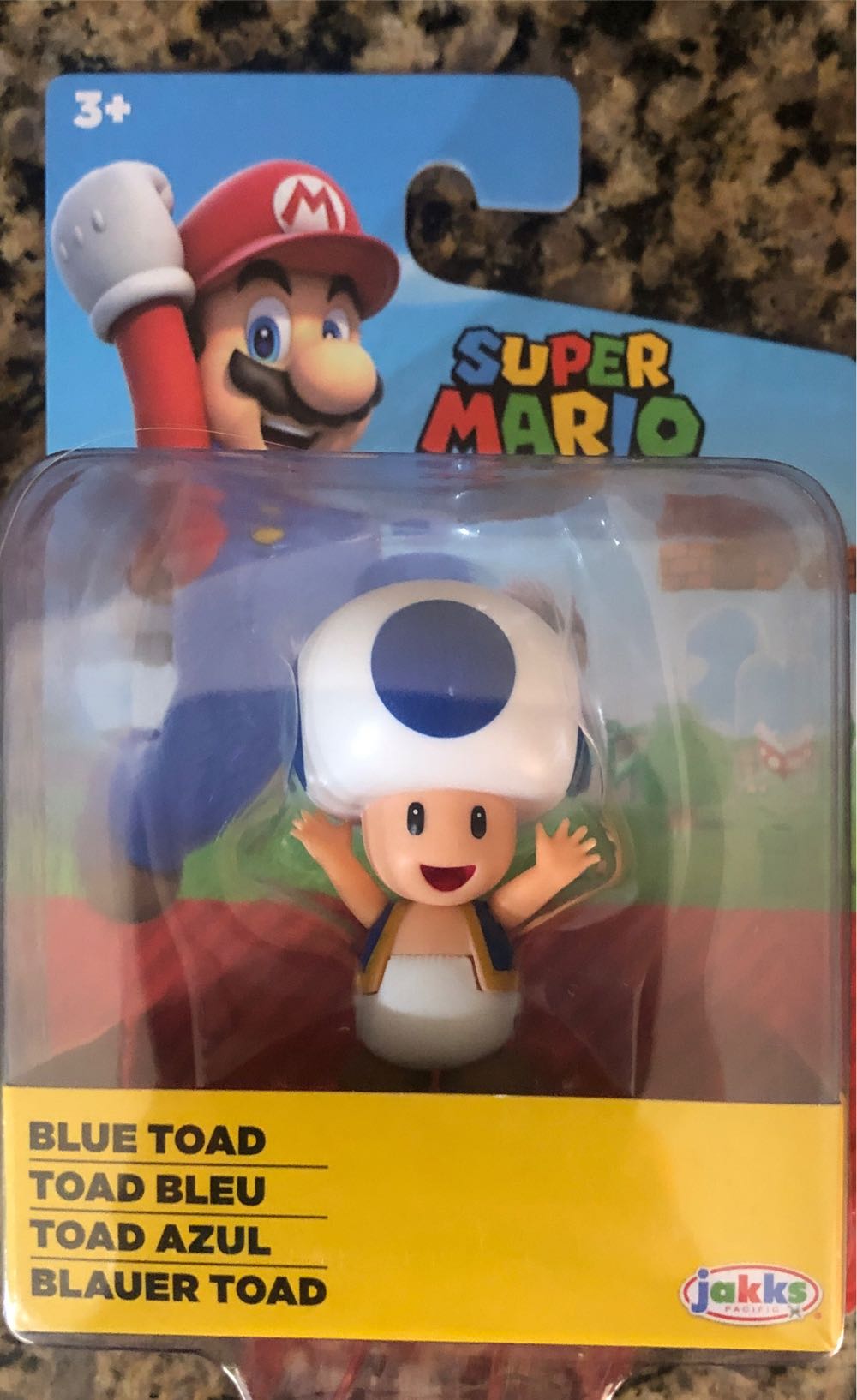 Nintendo Jakks World Of Nintendo Super Mario Blue Toad 2.5” Toy Collectible - Jakks (Super Mario) action figure collectible [Barcode 192995405356] - Main Image 2