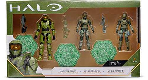 Master Chief And 2 Unsc Marines - Jazwares / Epic Games (Halo Infinite) action figure collectible [Barcode 191726385493] - Main Image 1