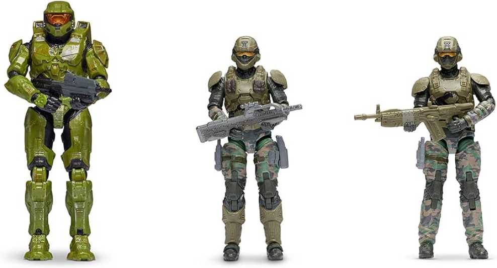 Master Chief And 2 Unsc Marines - Jazwares / Epic Games (Halo Infinite) action figure collectible [Barcode 191726385493] - Main Image 2