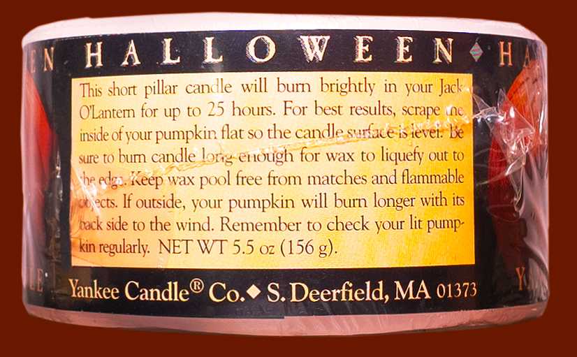 CANDLE: Halloween Yankee All Night Pumpkin Lights 1992 - Yankee Candle (Halloween Candles) action figure collectible - Main Image 2
