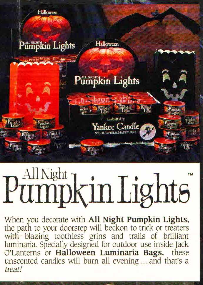CANDLE: Halloween Yankee All Night Pumpkin Lights 1992 - Yankee Candle (Halloween Candles) action figure collectible - Main Image 4