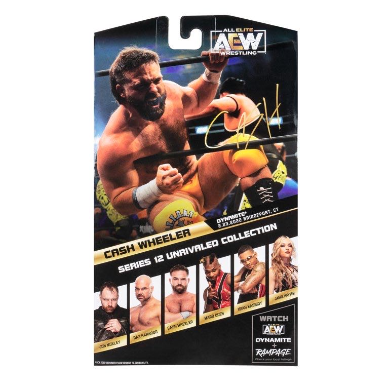Cash Wheeler - Jazwares (AEW Unrivaled 12) action figure collectible [Barcode 191726431114] - Main Image 2
