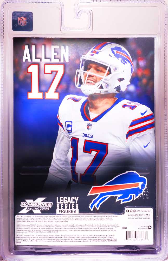 Josh Allen Buffalo Bills 17 Figure Mcfarlane’s Sportspicks - Mcfarlane NFL Sports Picks (Buffalo Bills) action figure collectible [Barcode 787926103533] - Main Image 2