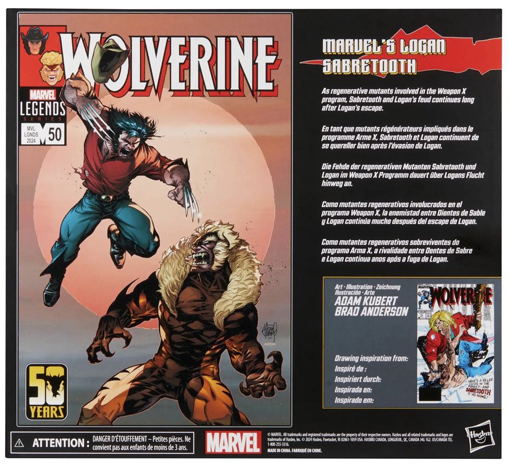 ☑️SELL Logan vs. Sabretooth - Hasbro (Wolverine 50th Anniversary) action figure collectible [Barcode 5010996202086] - Main Image 3