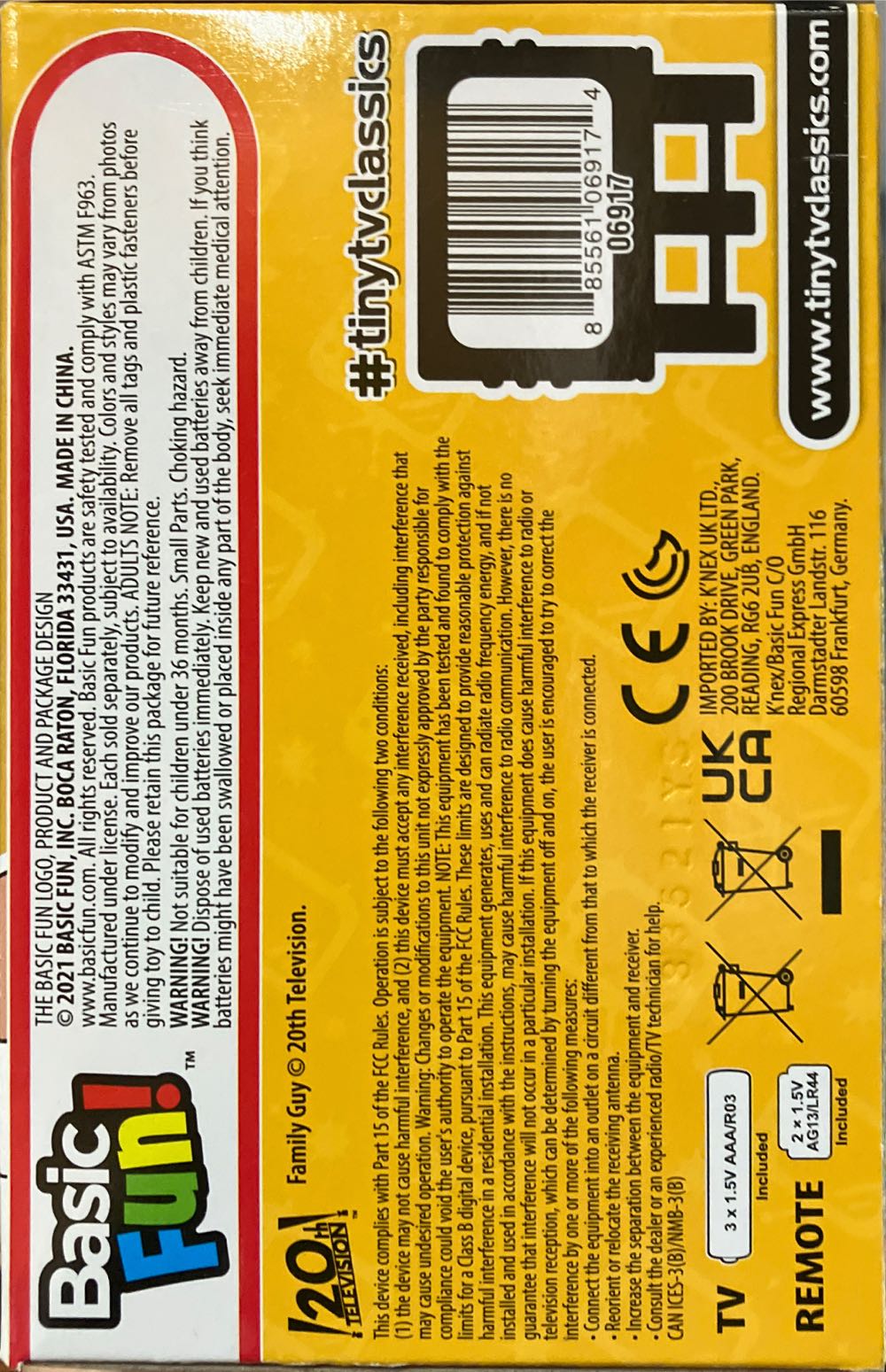 Family Guy 2 Mini Television Collectible Color Show Brand New Tiny Tv Classics Family Guy Edition Collectible Toy Edition Classics: Exclusive  action figure collectible [Barcode 885561069174] - Main Image 4