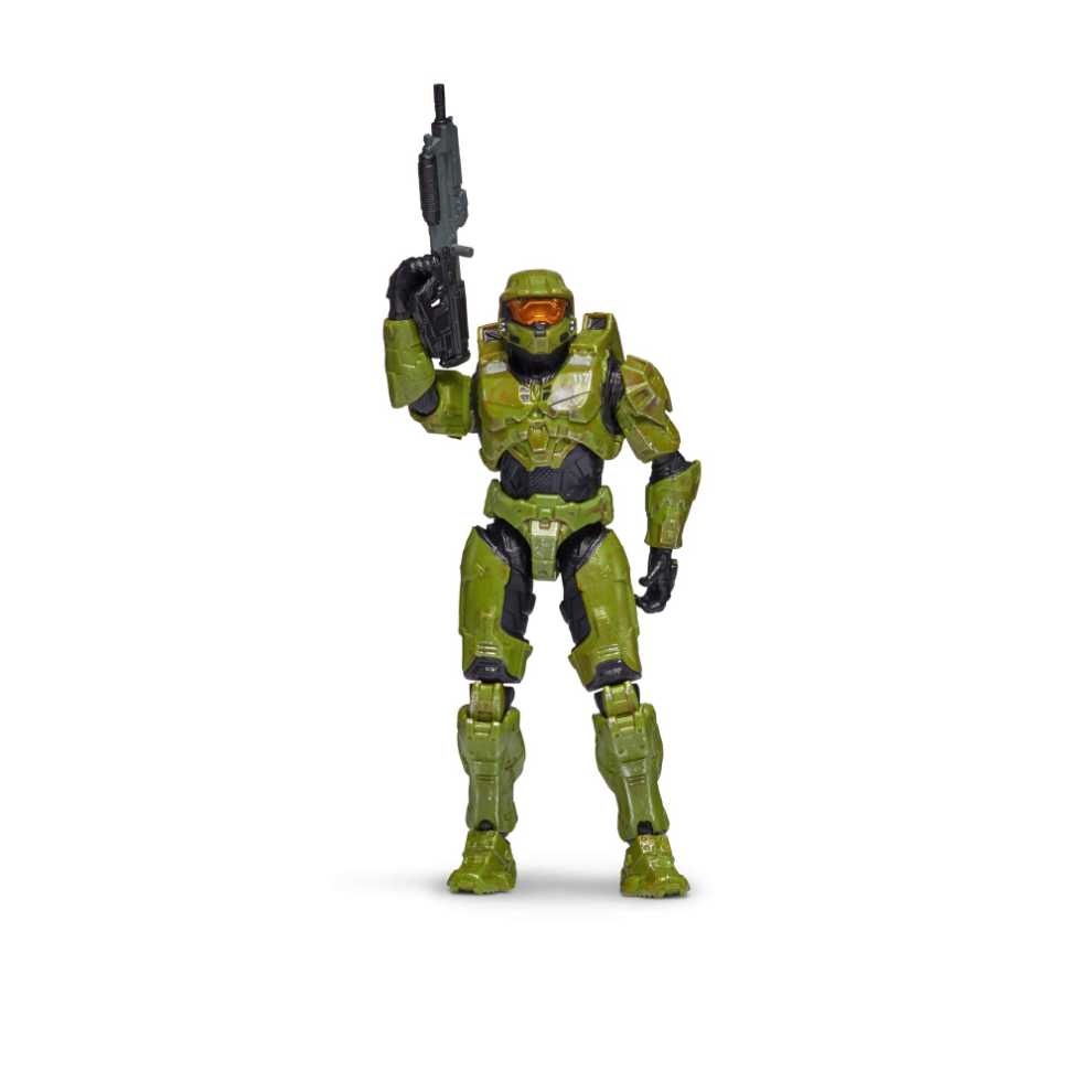 Jazwares World of Halo Infinite Series Wave 3 MASTER CHIEF 4”  With Commando Rifle & Grappleshot 3.75  action figure collectible [Barcode 191726386599] - Main Image 4