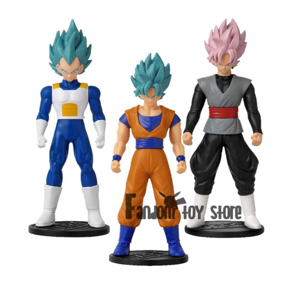 Bandai Namco Dragon Ball Flash Super Saiyan Blue Vegeta, Super Saiyan Blue Goku, Super Saiyan Rose Goku Black 3 Pack  action figure collectible [Barcode 045557372378] - Main Image 4