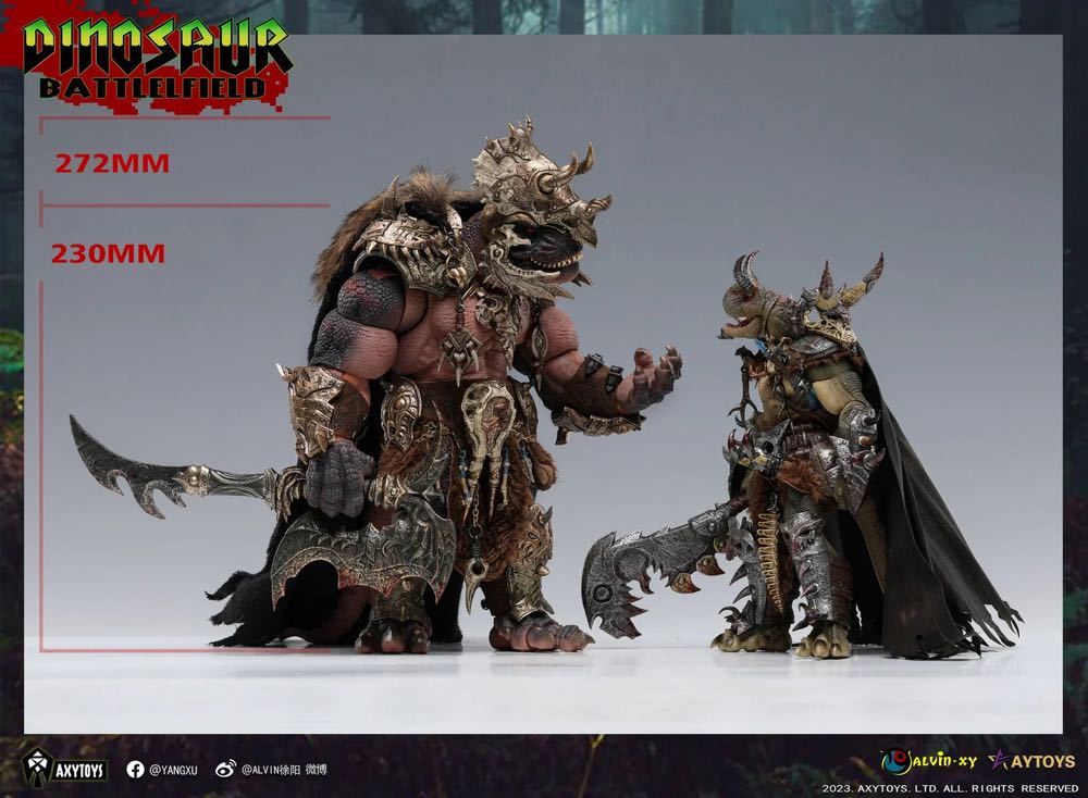 Axytoys - Dinosaur Battlefield - The Carnivorous King T-Rex Blood Blade Deluxe Version 007 (Violet) (with Bonus Gift) 1/12 Action Figure - Axytoys (Dinosaur Battlefield) action figure collectible - Main Image 3