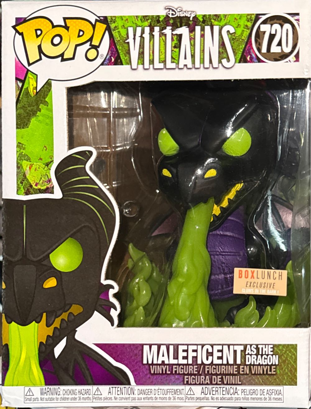 Maleficent As The Dragon (BoxLunch Exclusive) Glows In The Dark - Funko (Disney Villains) action figure collectible [Barcode 889698445573] - Main Image 2