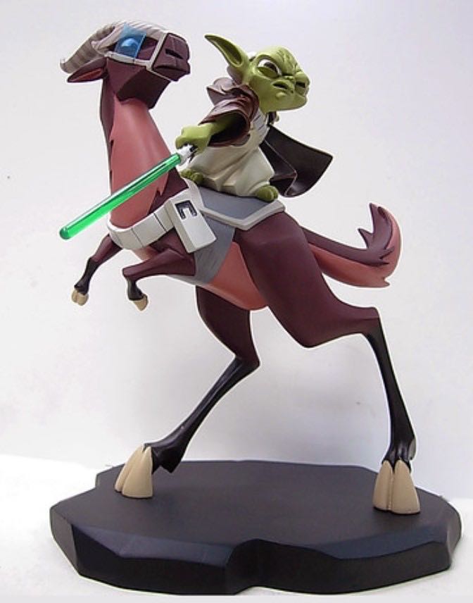 Star Wars Clone Wars Yoda On Kybuck Maquette - Gentle Giant (Star Wars) action figure collectible [Barcode 871810002030] - Main Image 2