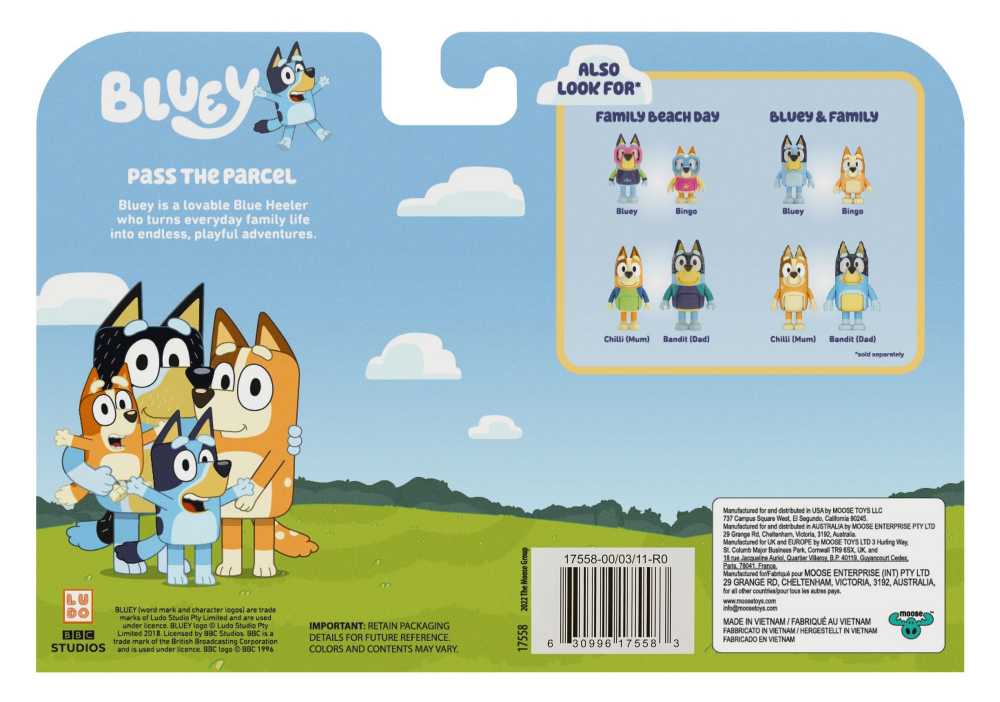 Bluey: Pass The Parcel - Moose Toys LLC (Bluey) action figure collectible [Barcode 630996175583] - Main Image 2