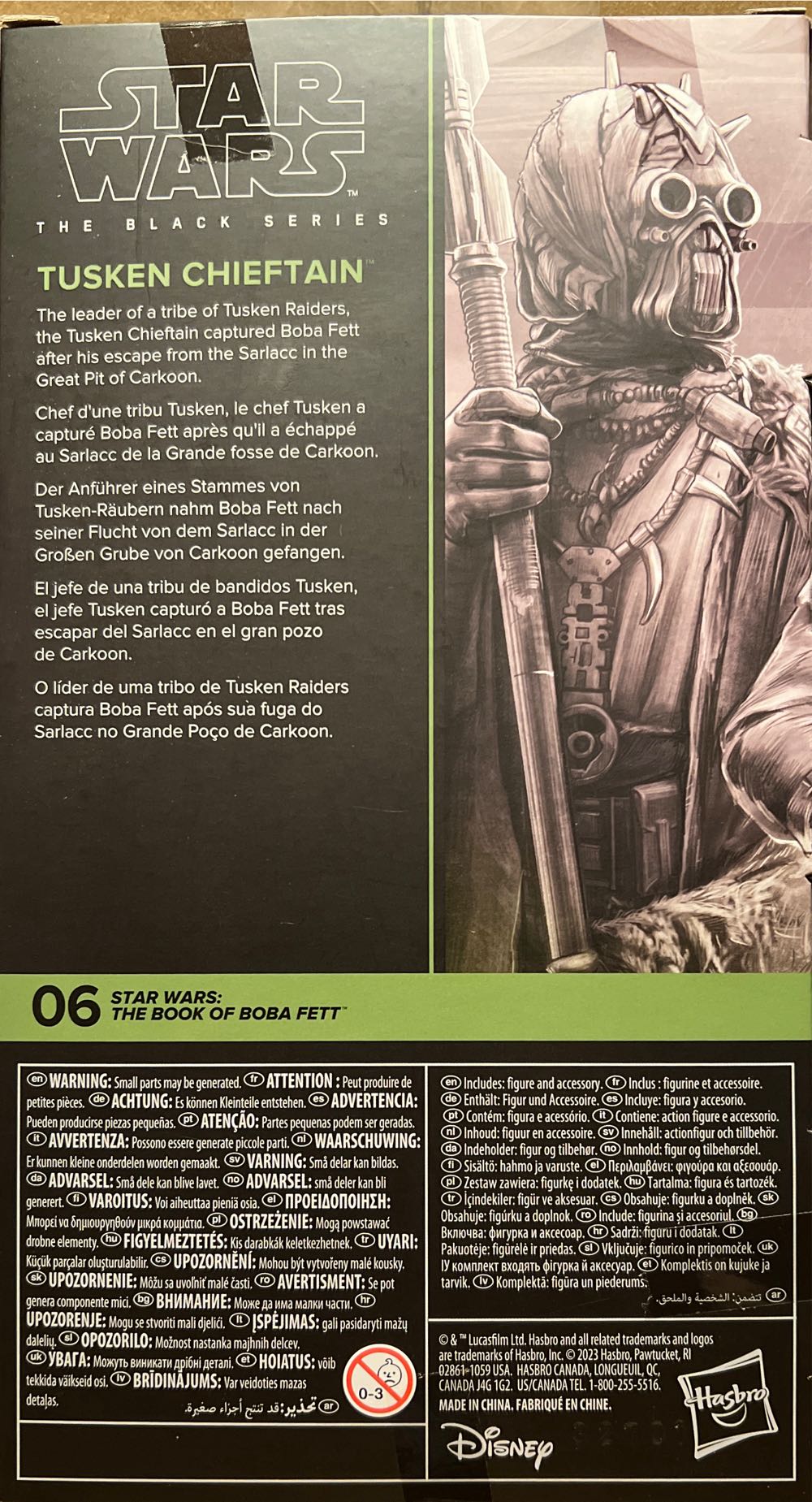 Black series. The Book Of Boba Fett. #06 Tusken Chieftain - Hasbro (Star Wars : The Book of Boba Fett) action figure collectible [Barcode 5010996222725] - Main Image 2