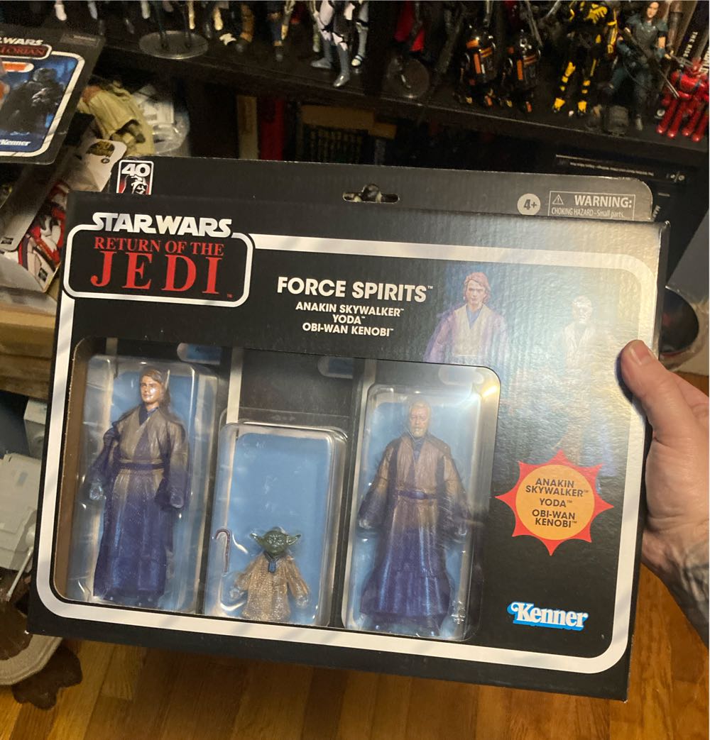 Force Spirits - Anakin Skywalker, Yoda, Obi-Wan Kenobi Return Of The Jedi 3 Pack - Hasbro (Star Wars Return Of The Jedi 40th Anniversary) action figure collectible - Main Image 4
