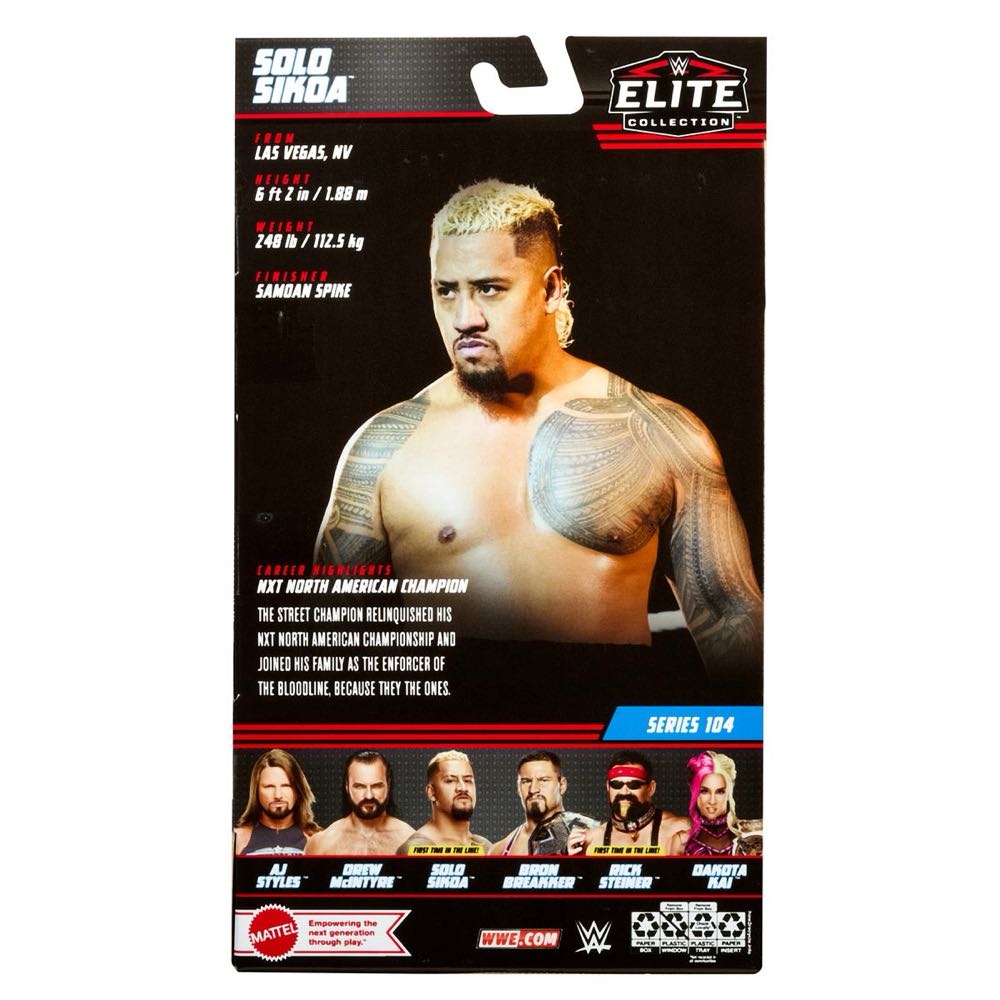 Solo Sikoa - WWE Mattel (WWE Elite Series 104 (2023)) action figure collectible - Main Image 2