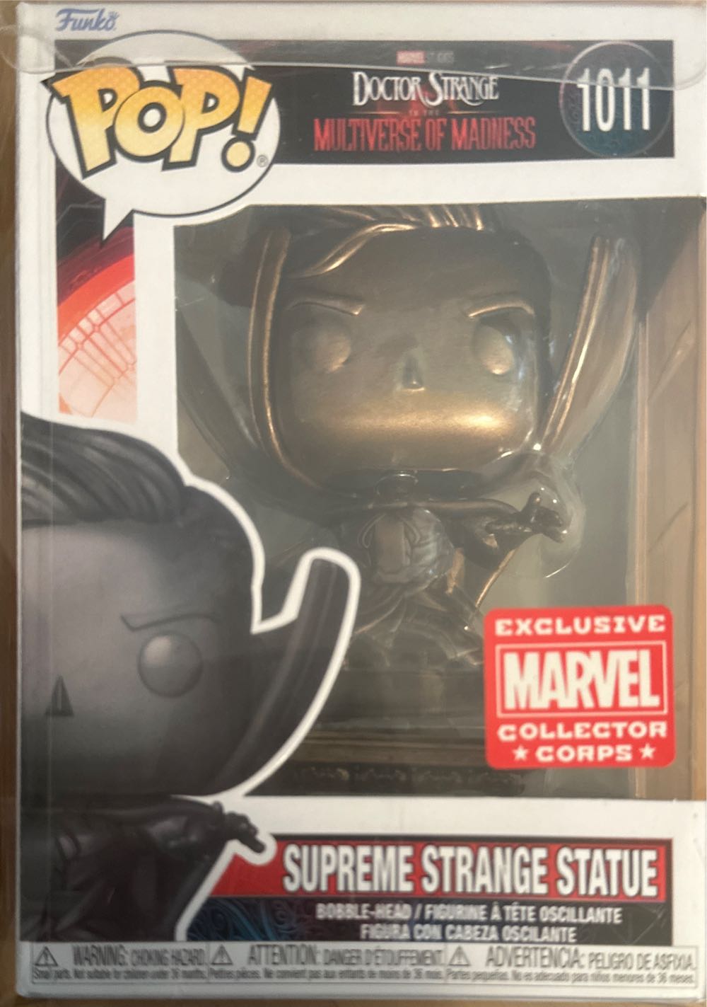 Doctor Strange Funko Marvel Funko Pop! Marvel Supreme Strange Statue # Marvel Doctor Strange Multiverse Supreme Collector Corps Pop Of Madness Exclusive Protector W Box Collectors Vinyl New  action figure collectible [Barcode 889698630252] - Main Image 4