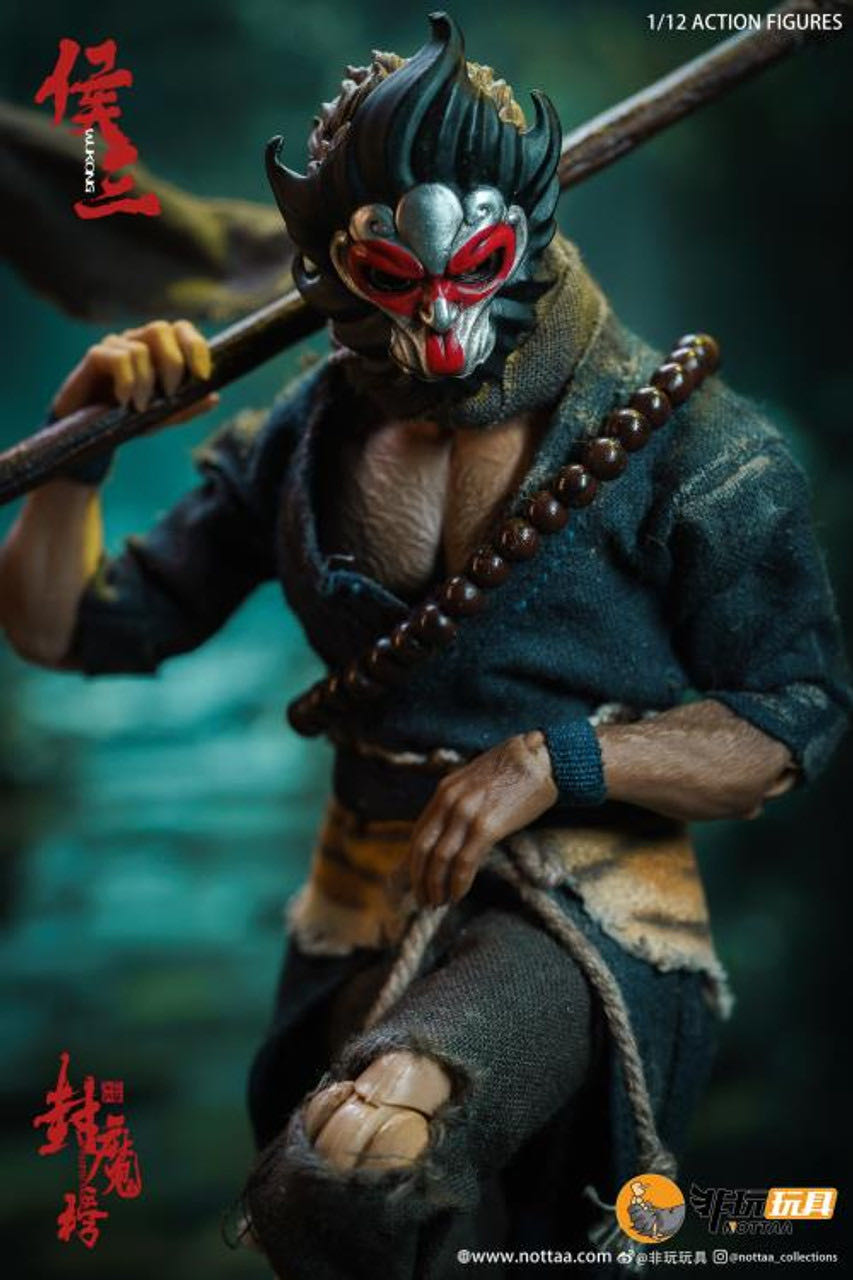 Nottaa Toys - Enveloped Yaomo Series - Martial Artist Monk Wukong 6” Action Figure - Nottaa Toys (Enveloped Yaomo Series) action figure collectible - Main Image 2