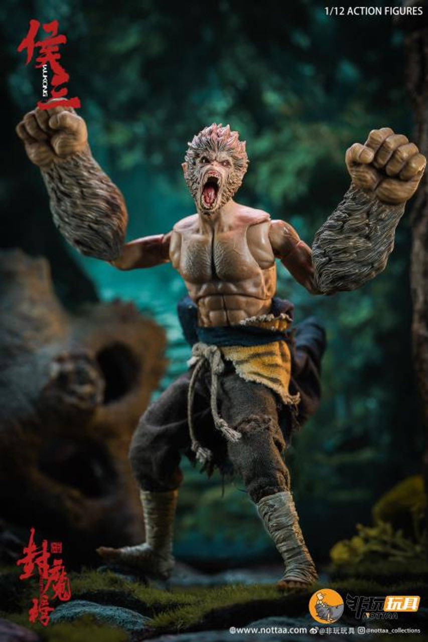 Nottaa Toys - Enveloped Yaomo Series - Martial Artist Monk Wukong 6” Action Figure - Nottaa Toys (Enveloped Yaomo Series) action figure collectible - Main Image 4