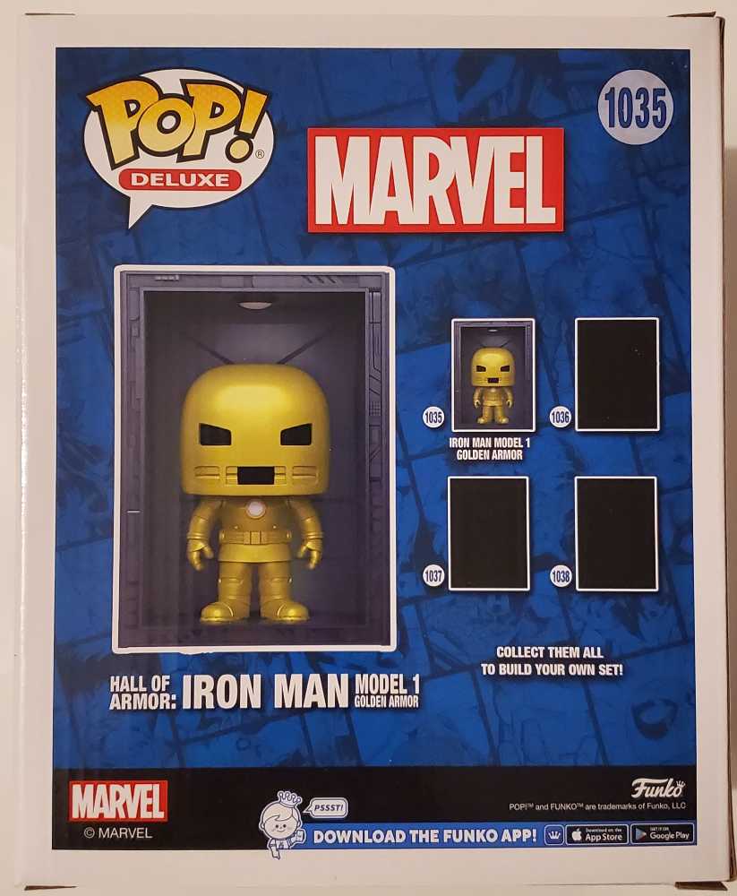 #1035 HALL OF ARMOUR: IRON MAN MODEL 1 GOLDEN ARMOUR - Funko (Funko Pops) action figure collectible [Barcode 889698637398] - Main Image 4