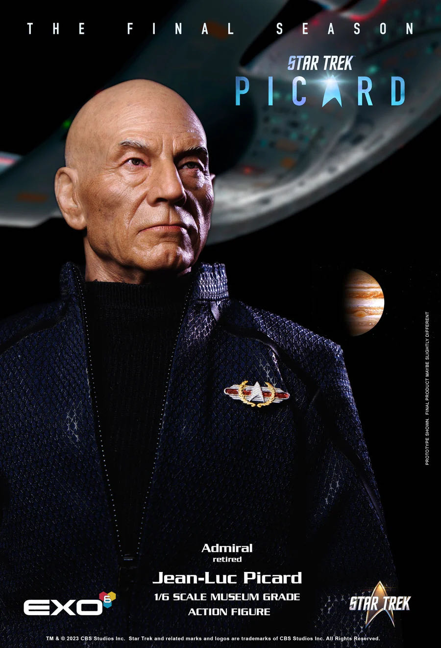 ST:PIC - 12”: ADMIRAL JEAN-LUC PICARD - EXO-6 (Star Trek Universe) action figure collectible [Barcode 656382679497] - Main Image 2