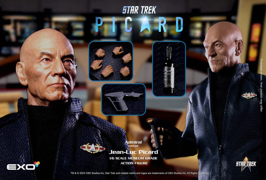 ST:PIC - 12”: ADMIRAL JEAN-LUC PICARD - EXO-6 (Star Trek Universe) action figure collectible [Barcode 656382679497] - Main Image 4
