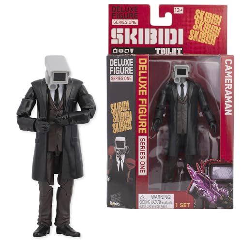Skibidi Toilet Deluxe 6 Inch Figure Cameraman Collectible Figure Officially Licensed Toilet Merch