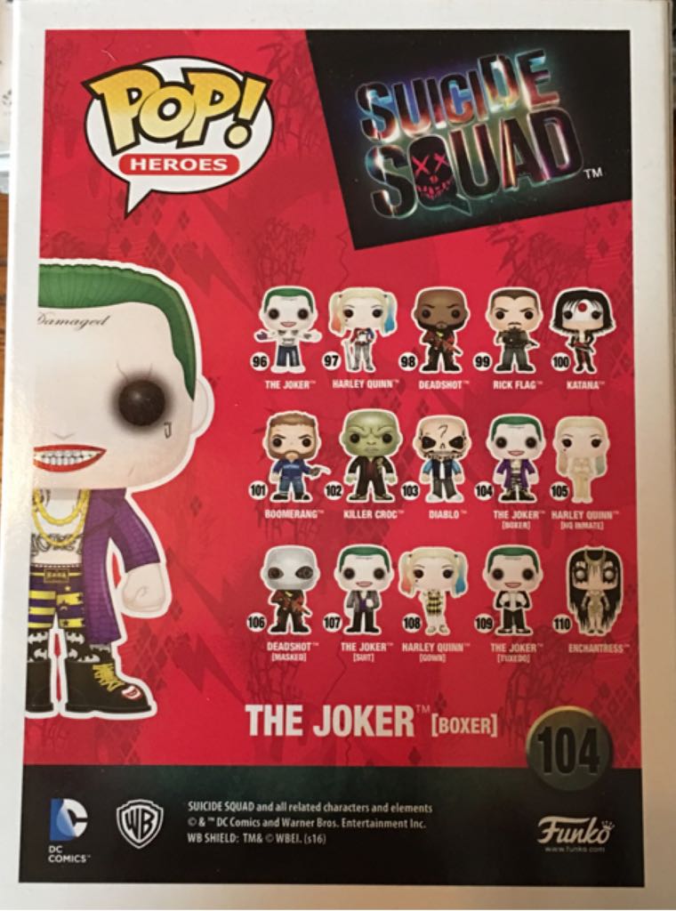 Funko- Suicide Squad # 104 The Joker (Boxer) - Funko Pop action figure collectible - Main Image 2