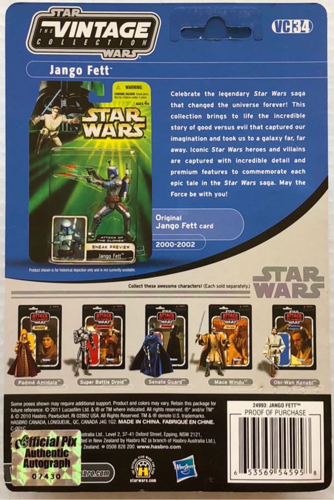 Jango Fett - Hasbro (8. Star Wars Autographed) action figure collectible - Main Image 2