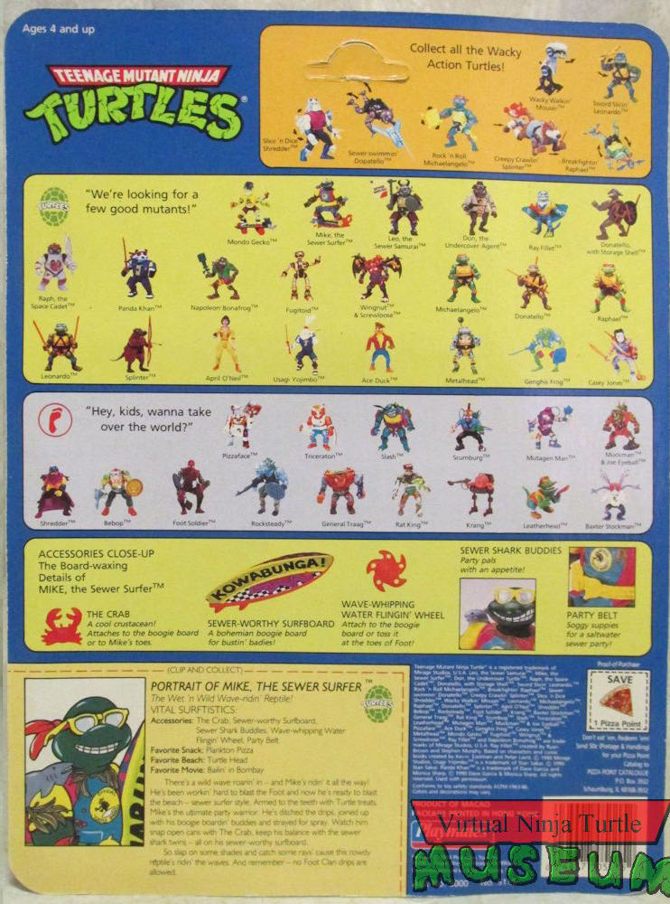 TMNT-Mike, The Sewer Surfer - Playmates Toys (Teenage Mutant Ninja Turtles) action figure collectible - Main Image 2