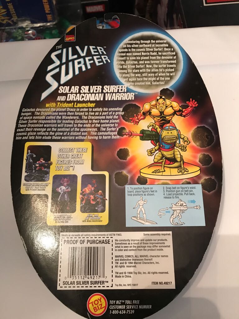 Silver Surfer The Animated Series - Cosmic Power Solar Surfer And Draconian Warrior  action figure collectible - Main Image 2