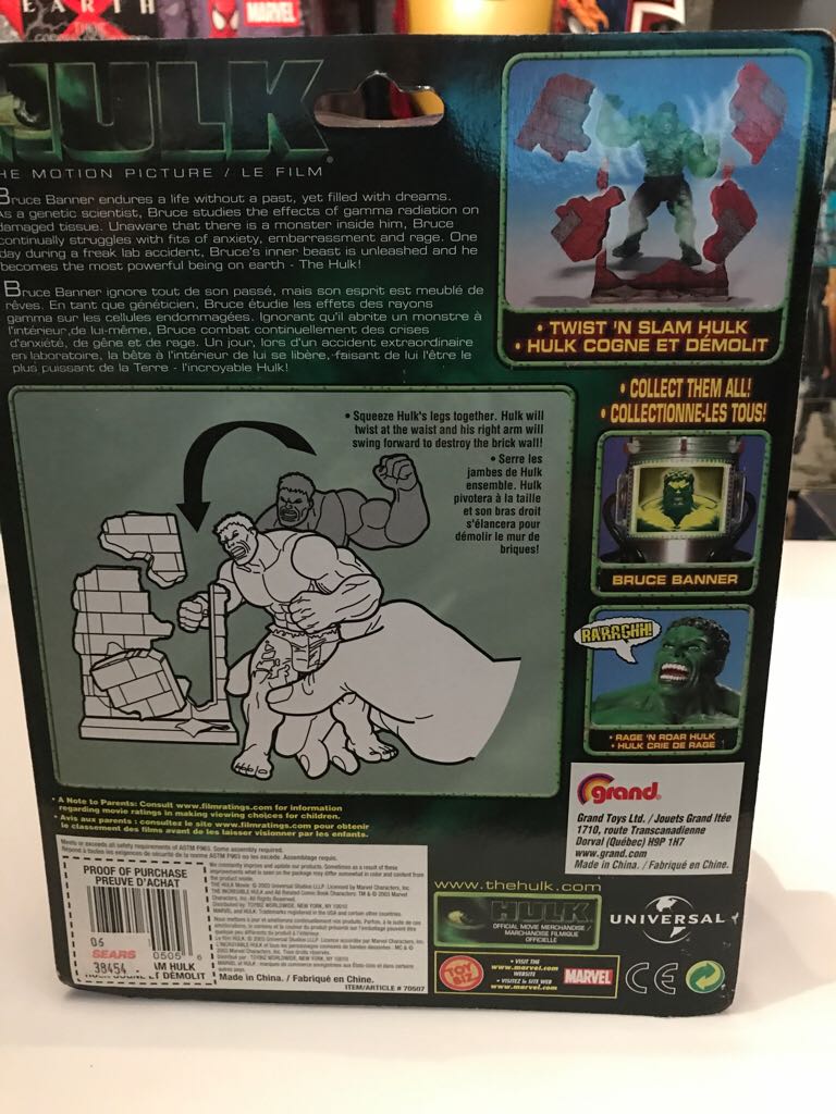 Hulk Movie - Twist And Slam Hulk - Toy Biz (Hulk Movie) (Hulk) action figure collectible - Main Image 2