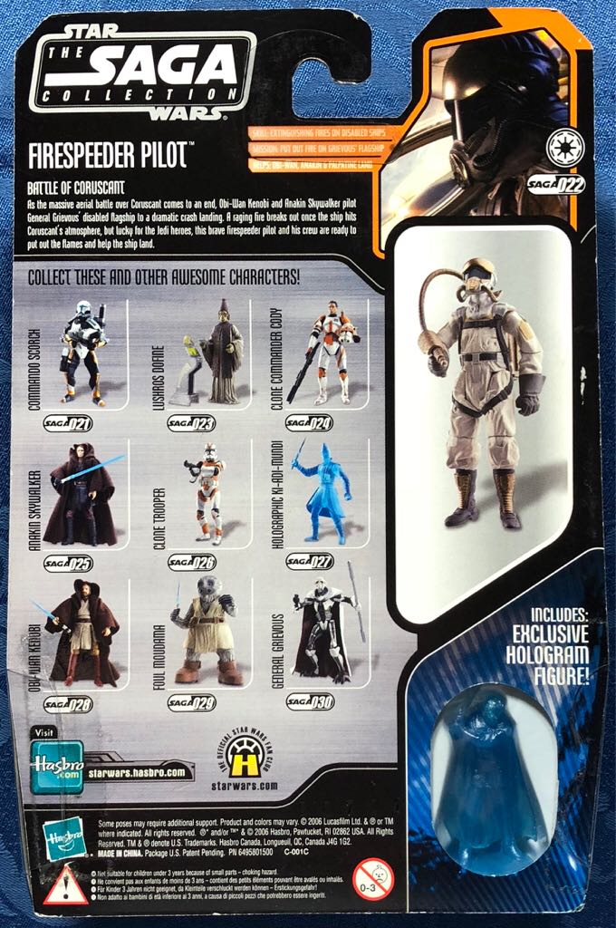 Firespeeder Pilot TSC (SAGA 022) - Hasbro (Star Wars Episode III: Revenge Of The Sith) action figure collectible - Main Image 2