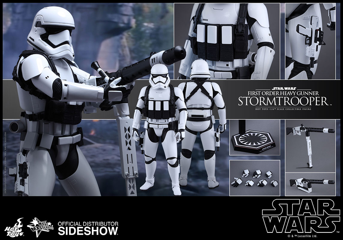 First Order Heavy Gunner Stormtrooper - Hot Toys (Sixth Scale Figures) action figure collectible - Main Image 2