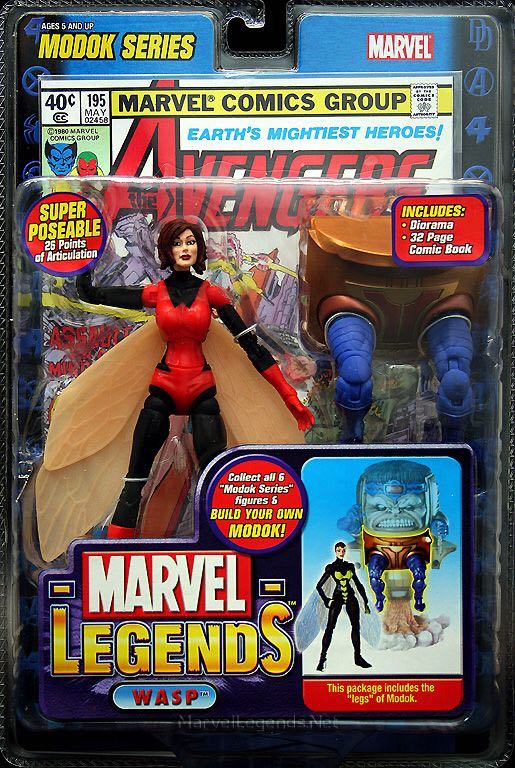 Wasp Red Costume - Toy Biz (Marvel Legends - Modok) action figure collectible - Main Image 1