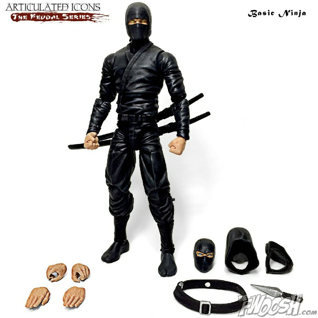 Articulated Icons Deluxe Ninja White - The Fwoosh (ARTICULATED ICONS The Feudal Series) action figure collectible - Main Image 2