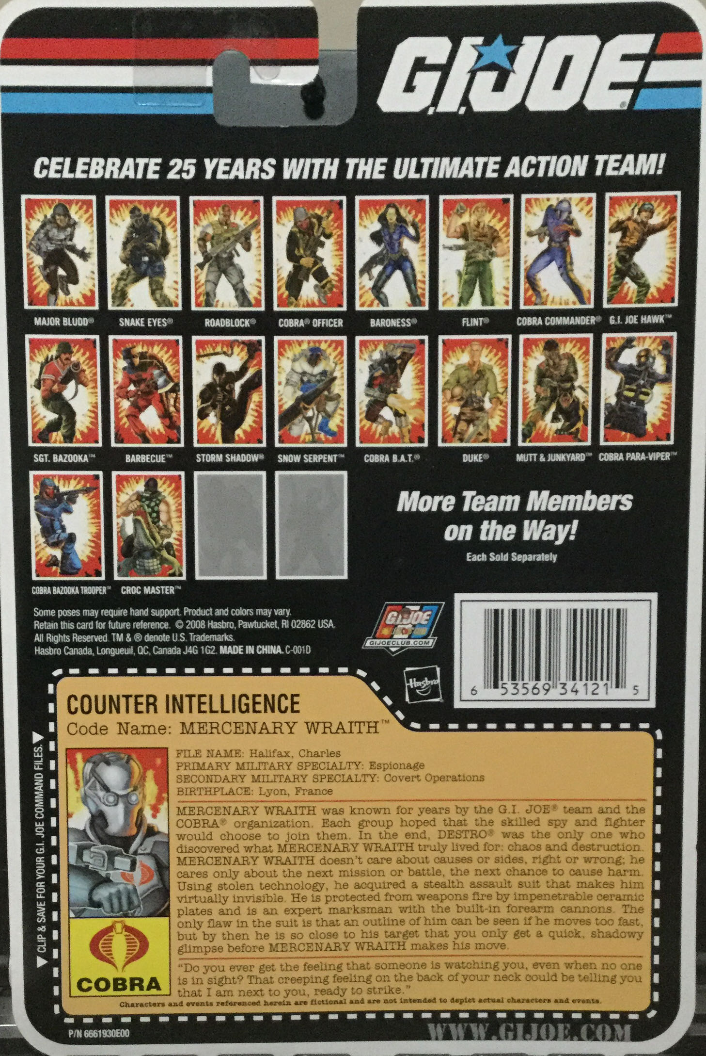 Wraith - 25th Anniversary - Hasbro (G.I.JOE A Real American Hero) action figure collectible - Main Image 2