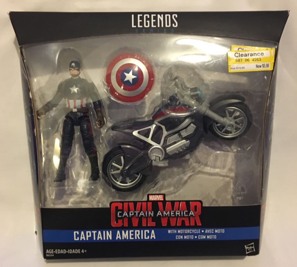 Marvel: Captain America w/Motorcycle - Hasbro (Marvel Legends Series) action figure collectible - Main Image 2