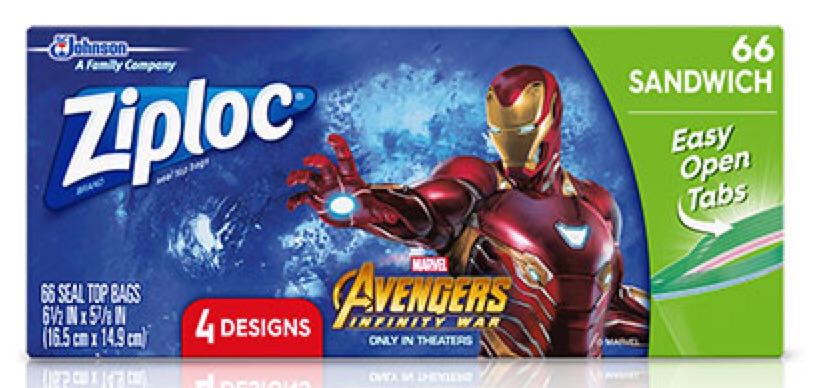 AVENGERS Sandwich Bags - S.C. Johnson (Avengers Infinity War) action figure collectible - Main Image 2